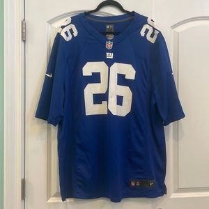 NFL Players Giants Jersey, Blue. Number 26 Barkley. Men’s XXL